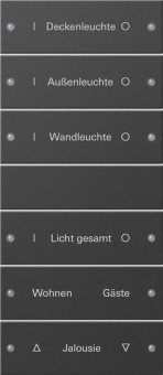 GIRA 2206005 Wippenset 6fach (3+3) 