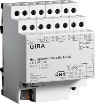 GIRA 211400 Heizungsaktor Basic 6fach 
