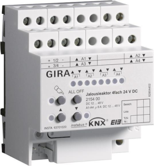 GIRA 215400 Jalousieaktor 4fach DC 24V 