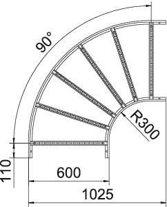 OBO LB 90 660 R3 FT Bogen 90° 