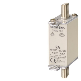 Siemens 3NA3807 NH000 20A 500VAC/250DC 