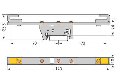 WAGO 790-310 Sammelschienenhalter,für 