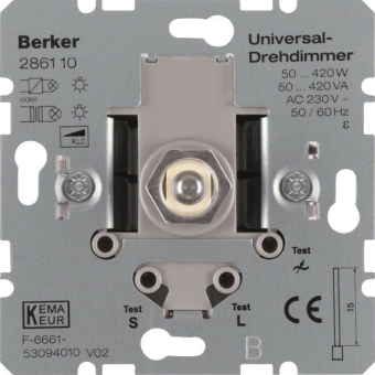 BER UP Universal-Drehdimmer mit   286110 