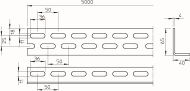 OBO WP 40 65 FTK SGR Winkelprofil 