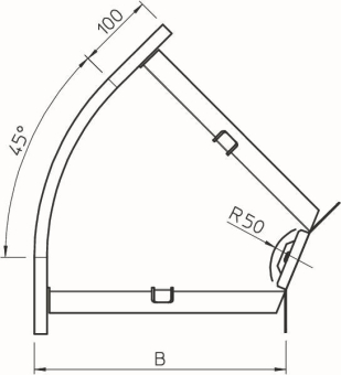 OBO RB 45 620 FS Bogen 45° 