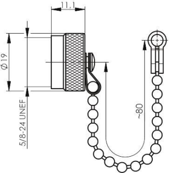 TG Abdeckkappe m. Kette MX   H00010A1122 