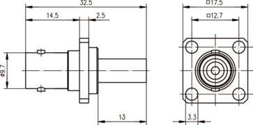 TEGA BNC-Kabelbuchse         J01001A0079 