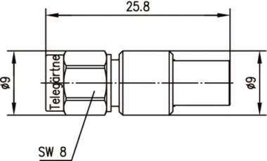 TEGA Adapter SMA-SMB (M-F)   J01155A0031 