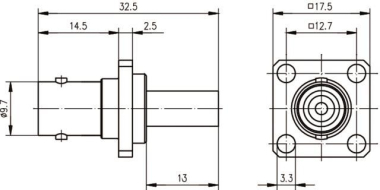 TEGA BNC-Kabelbuchse         J01001A0079 
