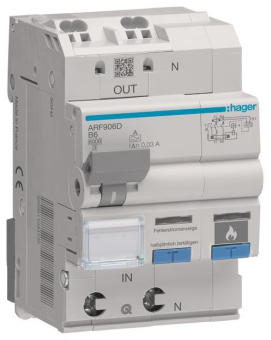 Hager AFDD Fi-LS 1P+N 6kA B-6A   ARF906D 