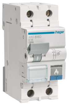 Hager AFDD m.LS 1P+N 10kA B 6A   ARC506D 