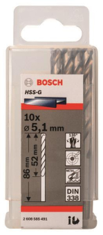 Bosch 10Metallbohrer HSS-G    2608585491 