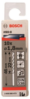 Bosch 10Metallbohrer HSS-G    2608585473 