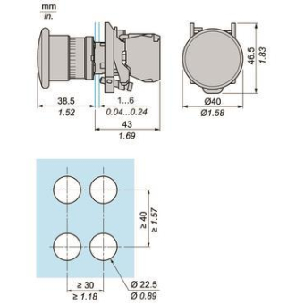 GS ATEX NOT-AUS ÜBELISTUNGSS. XB4BT845EX 