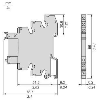 GS Relais Slim 1W 6A 24Vuc      RSL1PVBU 