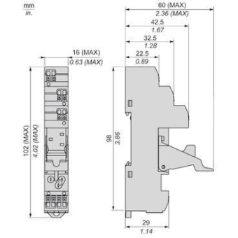 Schneider Push-In Sockel für     RSZE05P 