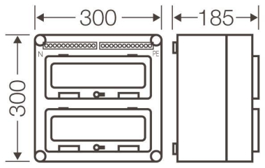 HENS Automaten-Gehäuse 2R 24TE 2  MI1222 