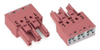 WAGO 770-283 Buchse,3-polig,Kod. B,pink 