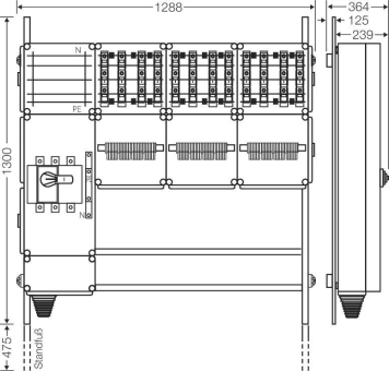 Hensel Ladeverteiler f. Mi EV 22kW 12000 