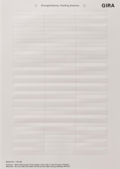 GIRA 145300 Beschriftungsbögen 54,5x7 