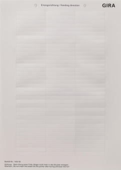 GIRA 145500 Beschriftungsbögen 51,2x7 