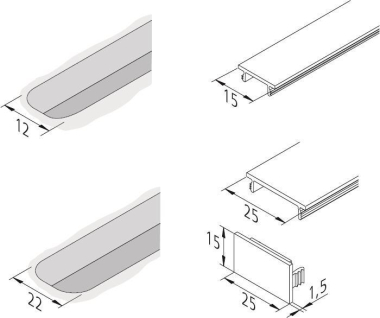 Hera Abdeckprofil 15mm       20301280710 