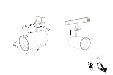 Hera Stromschienen Spot      20203400103 