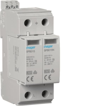 Hager Überspannungsableiter T2 2P SPB215 