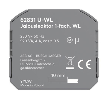 BJ Jalousieaktor 1-fach UP    62831 U-WL 