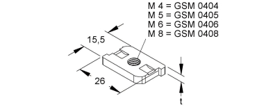 NIED Gleitmuttern                GSM0406 