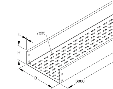 NIED Kabelrinne schwer,  RSBS 110.400 OV 