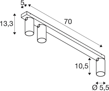 SLV KAMI, Deckenaufbauleuchte,   1007738 