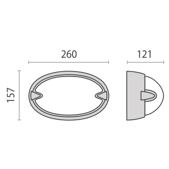 PIL Wandleuchte SW Chip ovale       5702 