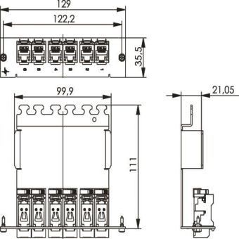 TEGA Modulträger 3He/7Te     J02021A0037 