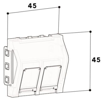 GGK M45 Keystone-Adapter 2 Ports    6633 