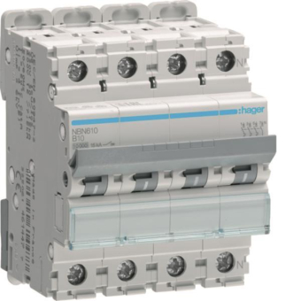 Hager Leitungsschutzschalter 3P+N NBN610 