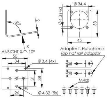 TEGA TOC Montagewinkel       H06000A0074 