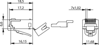 TG RJ45-Stecker geschirmt    J00026A0165 