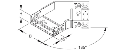 Niedax Bogen 45° f.KR      RBAC 60.200 S 