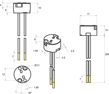 RUTEC Universalfassung G4, GY6.35  55004 