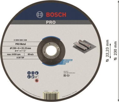 Bosch Schruppscheibe gekröpft 2608600228 
