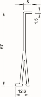 OBO 2371 80 Trennwand 80x2000mm PVC 