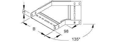 Niedax Bogen 45° 35x102mm     RBA 35.100 