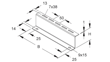 Niedax Distanzprofil Z-Profil RZP 80/500 