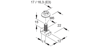 NIED Gitterrinnen-          GRHKM 6X15 V 