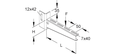 NIED Verzinkt Ausleger             110MM 