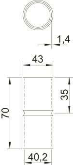 OBO SV40W ALU Aluminiumverbindungsmuffe 