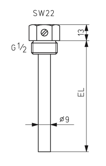 ALRE-IT Tauchhülse 250mm V4A     THV/250 
