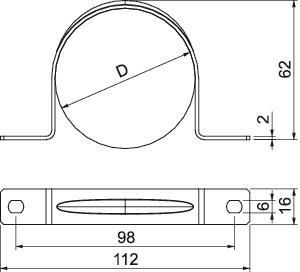 OBO 605 63 A4 Befestigungsschelle 