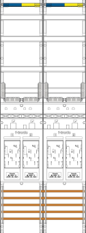 f-tronic Zählerfeld 2-feldrig       E219 